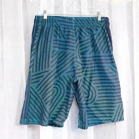Speedo Swim Trunks Board Shorts M Liner 2 Pockets Blue & Teal Excellent Shape - Picture 7 of 14